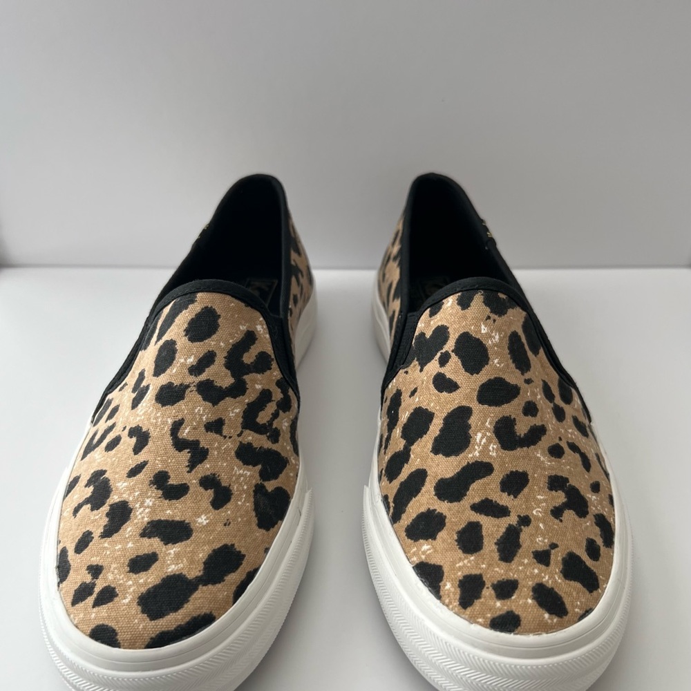Keds Tan and Black Leopard Print Flats